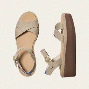 |NWOT| Rothy’s The Criss–Cross Lightweight Wedge Sandal